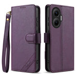 AZNS A2 for Xiaomi Redmi Turbo 4 Pro 5G  /  Poco F7 5G Leather Case with Wrist Strap RFID Blocking Wallet Stand Phone Cover
