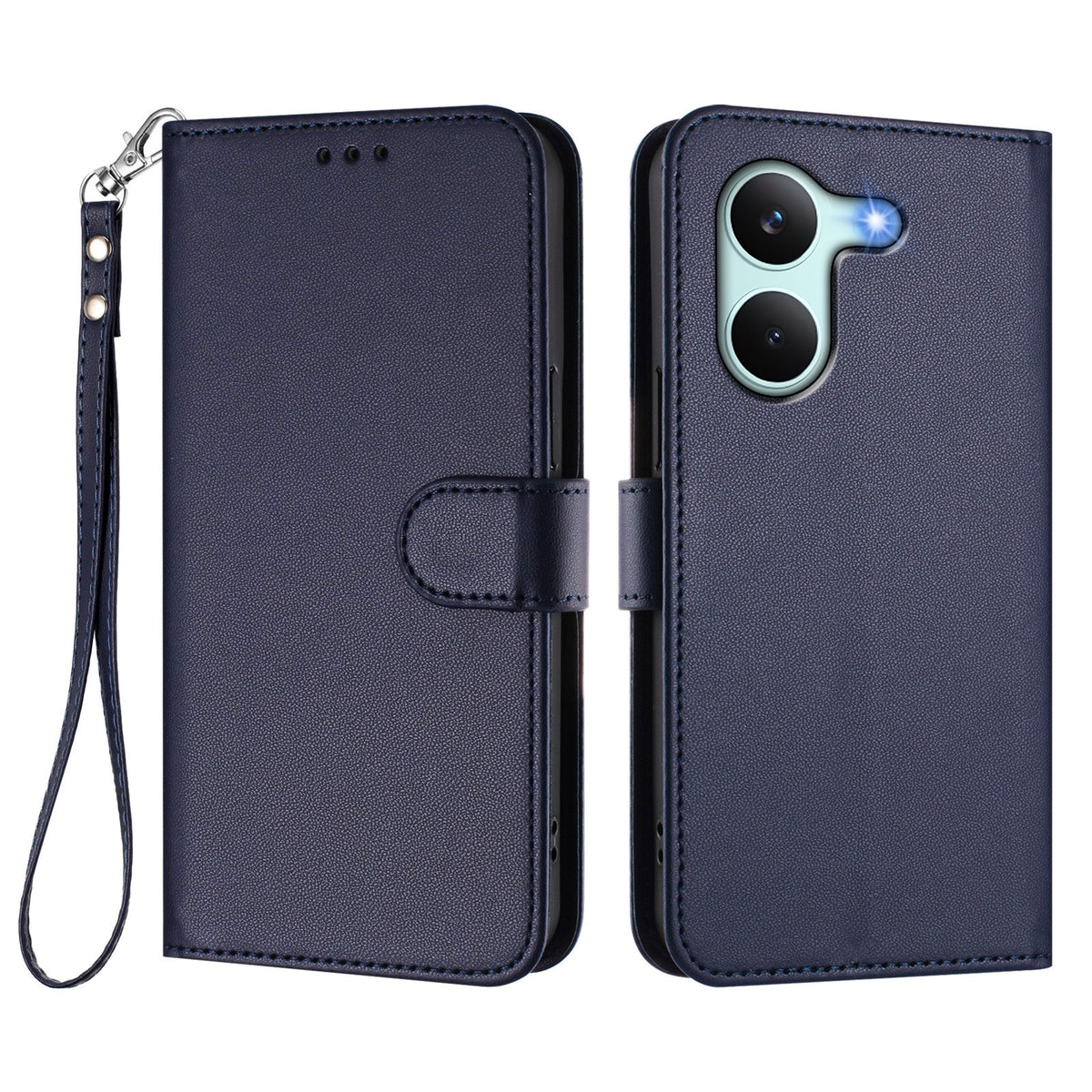 Xiaomi Poco X8 Pro 5G / Xiaomi Redmi Turbo 5 5G Läderfodral Plånboksfodral med stativ och handledsrem