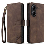 AZNS A2 for Xiaomi Poco X7 Pro 5G  /  Redmi Turbo 4 5G Leather Case with Wrist Strap RFID Blocking Wallet Stand Phone Cover