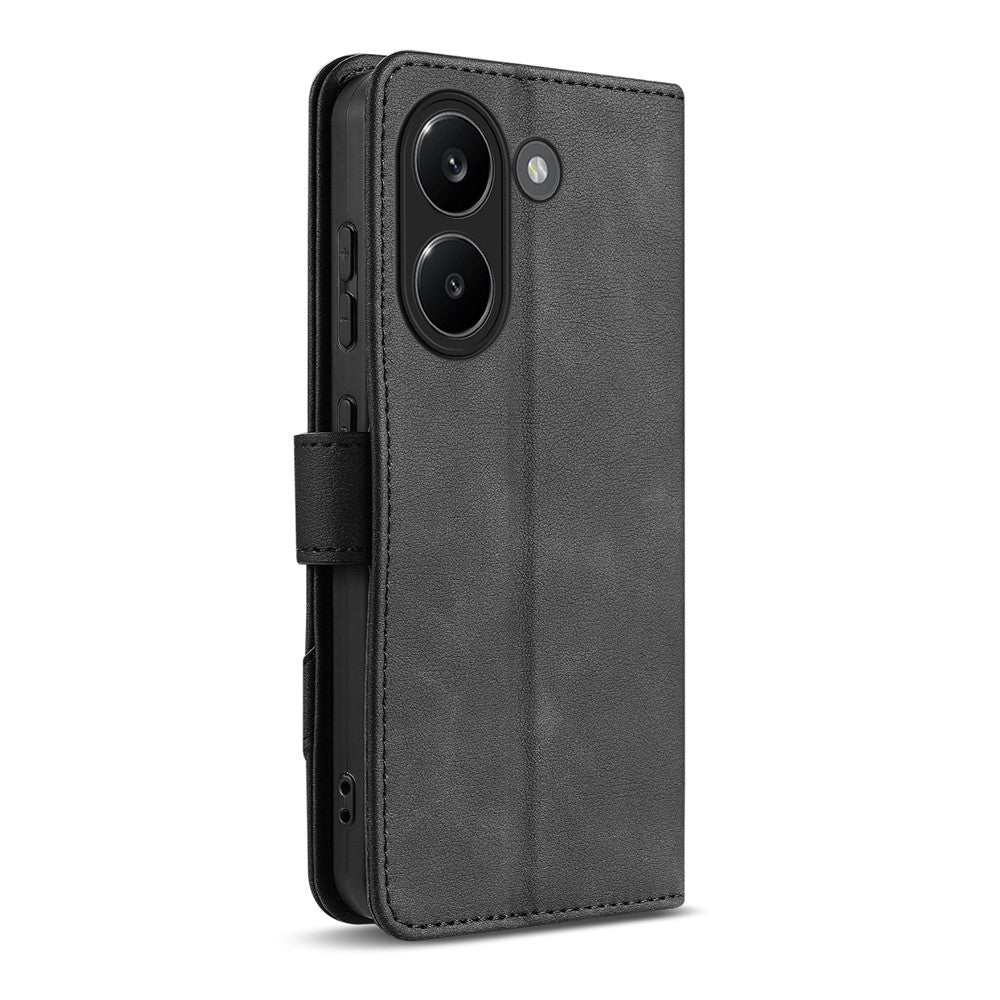 AZNS A2 for Xiaomi Poco X8 Pro 5G / Redmi Turbo 5 5G Leather Case with Wrist Strap RFID Blocking Wallet Stand Phone Cover