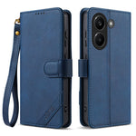 AZNS A2 for Xiaomi Poco X8 Pro 5G / Redmi Turbo 5 5G Leather Case with Wrist Strap RFID Blocking Wallet Stand Phone Cover