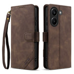 AZNS A2 for Xiaomi Poco X8 Pro 5G / Redmi Turbo 5 5G Leather Case with Wrist Strap RFID Blocking Wallet Stand Phone Cover