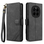AZNS A2 for Honor Magic7 5G Leather Case with Wrist Strap RFID Blocking Wallet Stand Phone Cover
