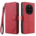 AZNS A2 for Honor Magic7 5G Leather Case with Wrist Strap RFID Blocking Wallet Stand Phone Cover
