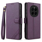 AZNS A2 for Honor Magic7 5G Leather Case with Wrist Strap RFID Blocking Wallet Stand Phone Cover