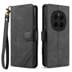 AZNS A2 for Honor Magic7 Pro 5G Leather Case with Wrist Strap RFID Blocking Wallet Stand Phone Cover