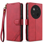 AZNS A2 Phone Case for Honor X60 Pro 5G  /  X9c 5G  /  Magic7 Lite 5G Leather Case with Wrist Strap RFID Blocking Wallet Stand Phone Cover
