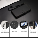 For Honor X8d 4G Leather Case Wallet Stand Phone Cover with Wrist Strap