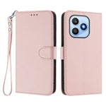 For Honor X8d 4G Leather Case Wallet Stand Phone Cover with Wrist Strap
