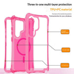 For Samsung Galaxy S26 Ultra Magnetic Phone Case Soft-touch 2-in-1 PC+TPU Shockproof Cover Compatible with MagSafe