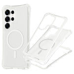 For Samsung Galaxy S26 Ultra Magnetic Phone Case Soft-touch 2-in-1 PC+TPU Shockproof Cover Compatible with MagSafe