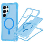 For Samsung Galaxy S26 Ultra Magnetic Phone Case Soft-touch 2-in-1 PC+TPU Shockproof Cover Compatible with MagSafe