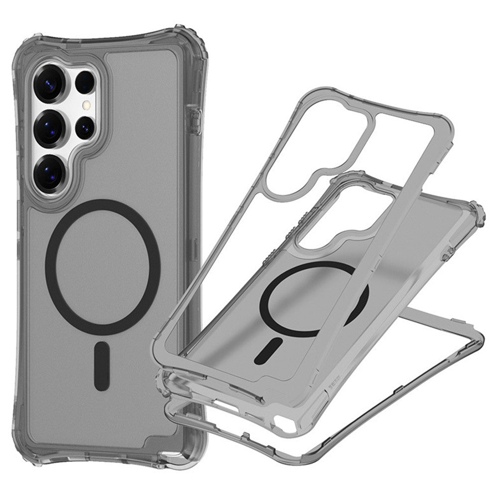 For Samsung Galaxy S26 Ultra Magnetic Phone Case Soft-touch 2-in-1 PC+TPU Shockproof Cover Compatible with MagSafe