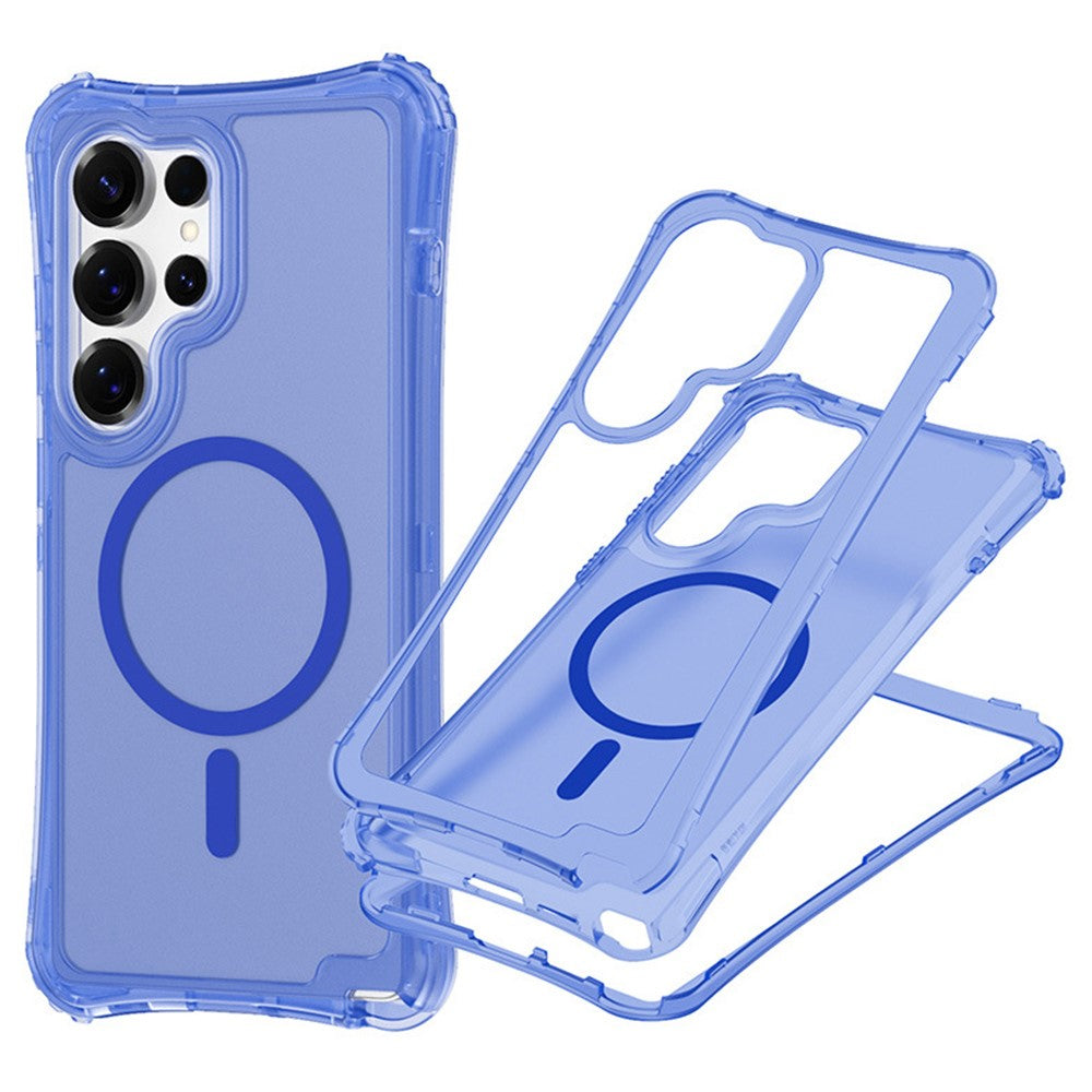 For Samsung Galaxy S26 Ultra Magnetic Phone Case Soft-touch 2-in-1 PC+TPU Shockproof Cover Compatible with MagSafe