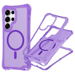 For Samsung Galaxy S26 Ultra Magnetic Phone Case Soft-touch 2-in-1 PC+TPU Shockproof Cover Compatible with MagSafe