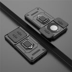 Kickstand Case for Honor Magic8 Lite 5G  /  X9d 5G  /  X70 5G PC + TPU Phone Protector with Lens Cover