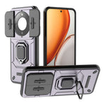 Kickstand Case for Honor Magic8 Lite 5G  /  X9d 5G  /  X70 5G PC + TPU Phone Protector with Lens Cover