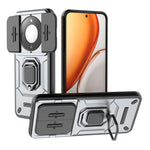 Kickstand Case for Honor Magic8 Lite 5G  /  X9d 5G  /  X70 5G PC + TPU Phone Protector with Lens Cover