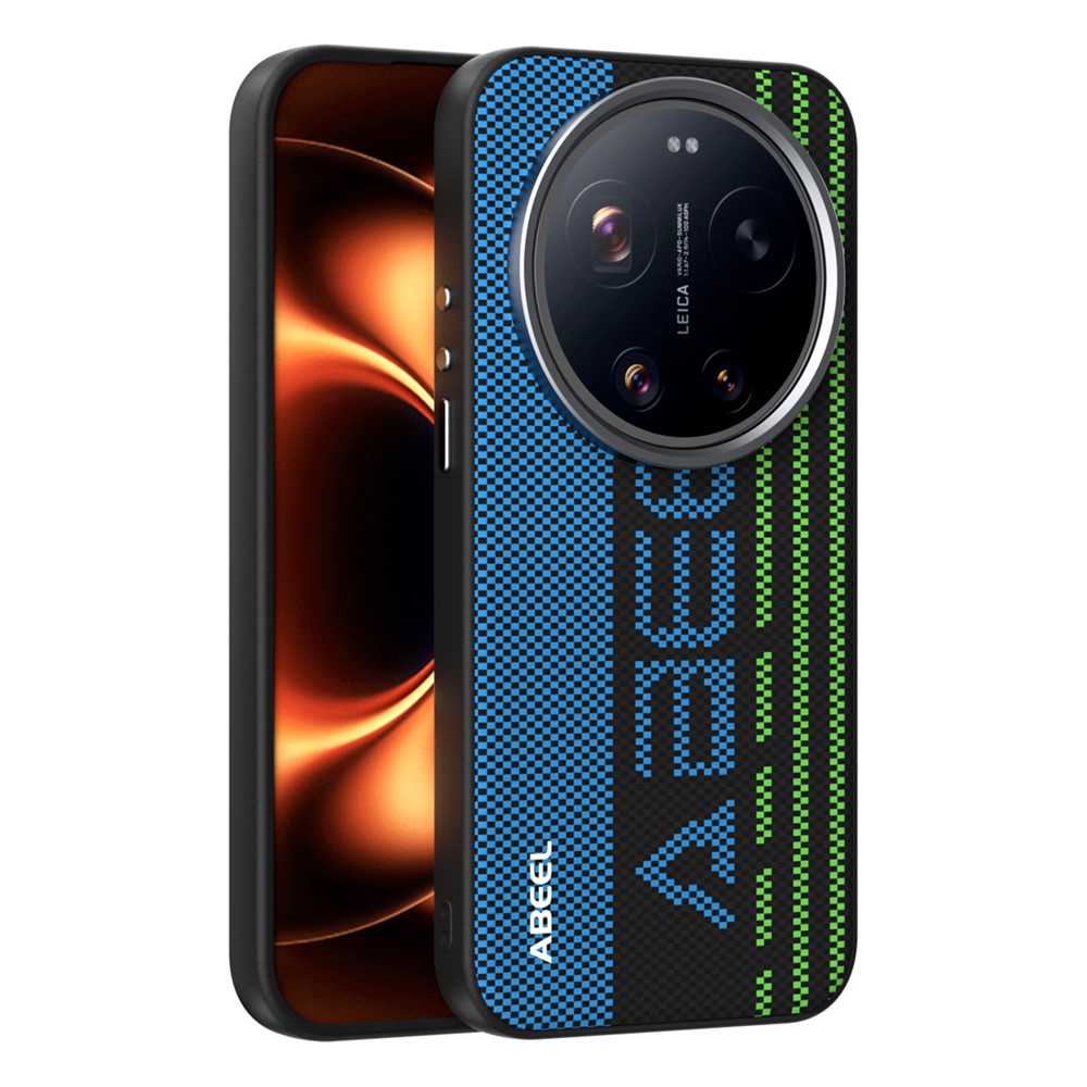 ABEEL For Xiaomi 17 Ultra 5G Magnetic Case Micro-Embossing 6D Printed PC TPU Aluminum Alloy Leather Phone Cover