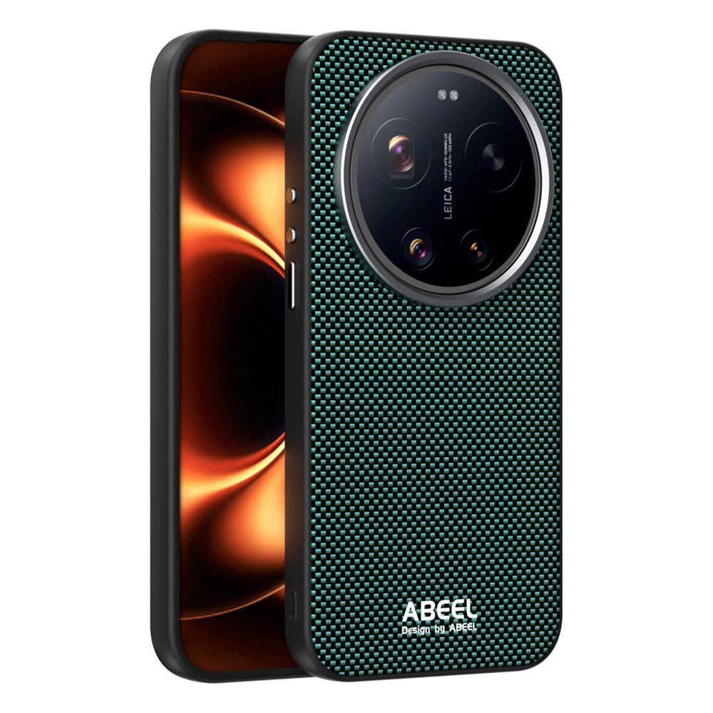 ABEEL Magnetiskt Skal För Xiaomi 17 Ultra 5G Tryckt PC TPU Aluminiumlegering Läder mobilskal