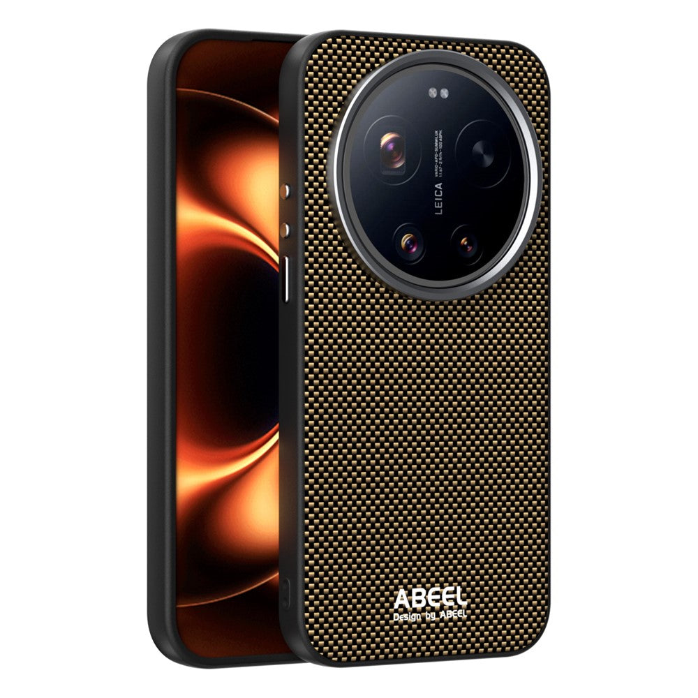 ABEEL Magnetiskt Skal För Xiaomi 17 Ultra 5G Tryckt PC TPU Aluminiumlegering Läder mobilskal