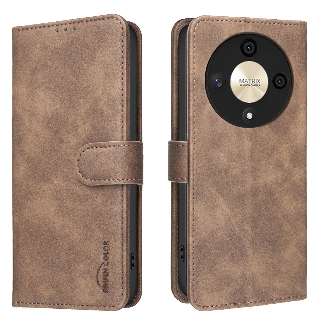 BINFEN COLOR For Honor X9b 5G  BF37 Case RFID Blocking Wallet Stand Leather Phone Cover