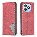 For Honor X8d 4G Etui Kortpladser Geometri Prægning Læder Telefoncover