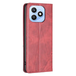 For Honor X8d 4G Etui Kortpladser Geometri Prægning Læder Telefoncover