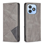 For Honor X8d 4G Etui Kortpladser Geometri Prægning Læder Telefoncover