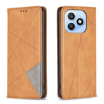For Honor X8d 4G Etui Kortpladser Geometri Prægning Læder Telefoncover