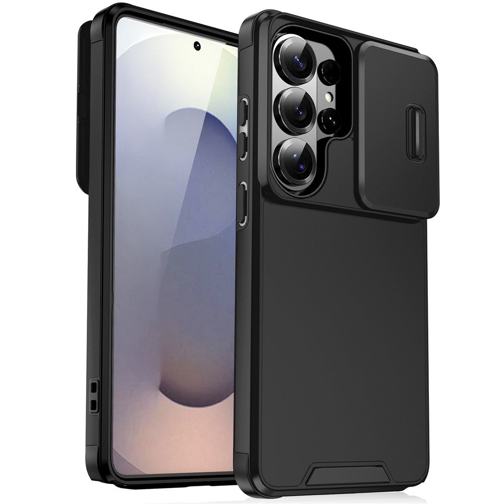 Samsung Galaxy S26 Ultra-skal PC + TPU-skal med glidande kameramobilskydd
