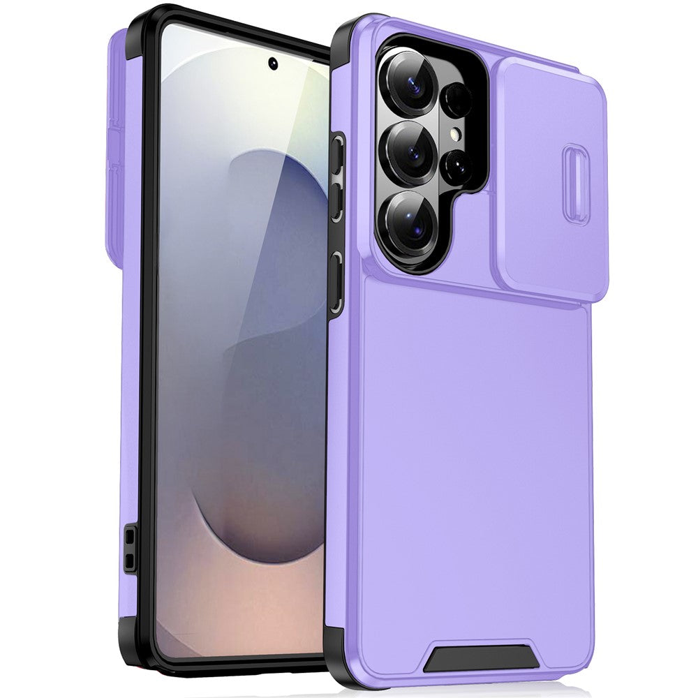 Samsung Galaxy S26 Ultra-skal PC + TPU-skal med glidande kameramobilskydd