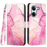 For Xiaomi Poco X8 Pro 5G / Xiaomi Redmi Turbo 5 5G Case with Strap Marble Pattern Leather Phone Cover Card Holder