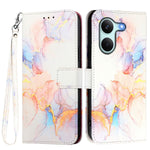 For Xiaomi Poco X8 Pro 5G / Xiaomi Redmi Turbo 5 5G Case with Strap Marble Pattern Leather Phone Cover Card Holder