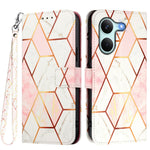 For Xiaomi Poco X8 Pro 5G / Xiaomi Redmi Turbo 5 5G Case with Strap Marble Pattern Leather Phone Cover Card Holder