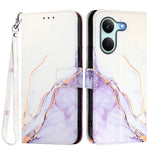 For Xiaomi Poco X8 Pro 5G / Xiaomi Redmi Turbo 5 5G Case with Strap Marble Pattern Leather Phone Cover Card Holder