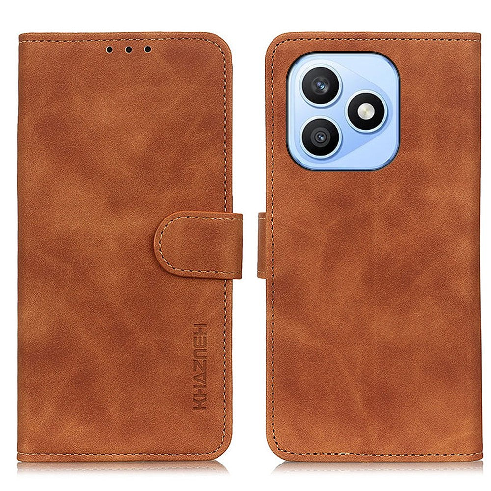KHAZNEH For Honor X8d 4G Case PU Leather Retro Texture Phone Cover