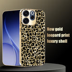 For Oppo Reno15 F 5G Case Electroplating Frame Leopard Pattern PC + TPU Hybrid Phone Cover