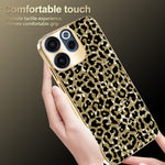 For Oppo Reno15 F 5G Case Electroplating Frame Leopard Pattern PC + TPU Hybrid Phone Cover