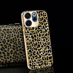 For Oppo Reno15 F 5G Case Electroplating Frame Leopard Pattern PC + TPU Hybrid Phone Cover