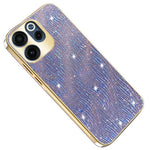 For Oppo Reno15 F 5G Case Electroplating Ripple Texture PU + TPU + PC Phone Back Cover