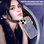 For Oppo Reno15 F 5G Case Electroplating Ripple Texture PU + TPU + PC Phone Back Cover
