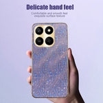 Telefoncover til Honor 400 Smart 4G / 400 Smart 5G / X7d 4G / X7d 5G Galvaniserende Ripple Tekstur PU + TPU + PC Bagcover