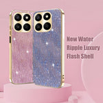 Phone Case for Honor 400 Smart 4G / 400 Smart 5G / X7d 4G / X7d 5G Electroplating Ripple Texture PU + TPU + PC Back Cover