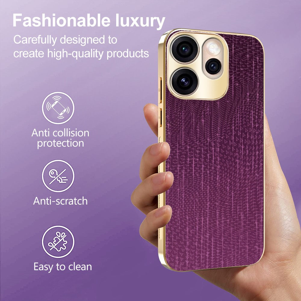 For Oppo Reno15 Pro Max 5G (Global) / Reno15 Pro 5G (China) Case Electroplating Shooting Star Pattern PU + TPU + PC Phone Back Cover