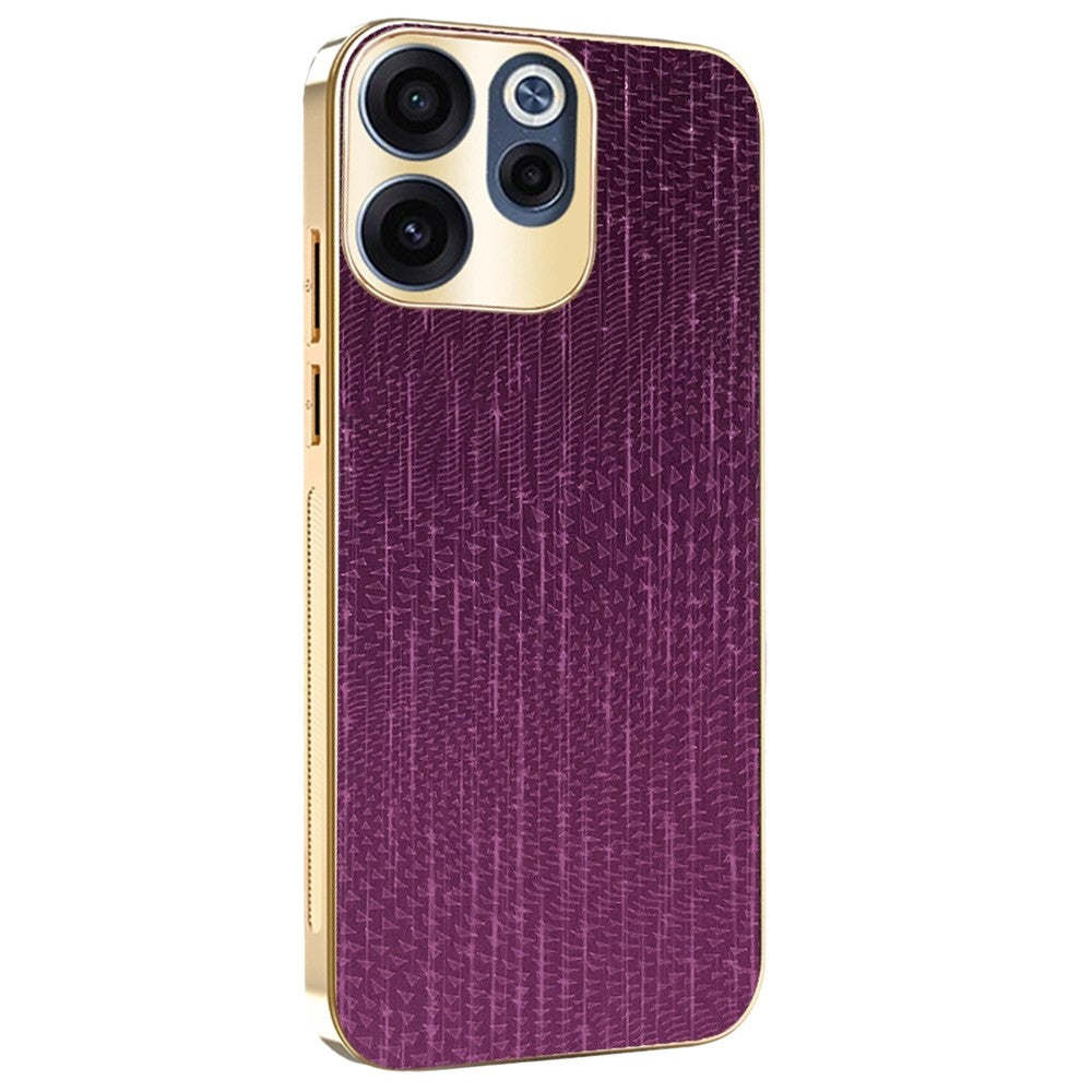For Oppo Reno15 F 5G Case Electroplating Shooting Star Pattern PU + TPU + PC Phone Back Cover