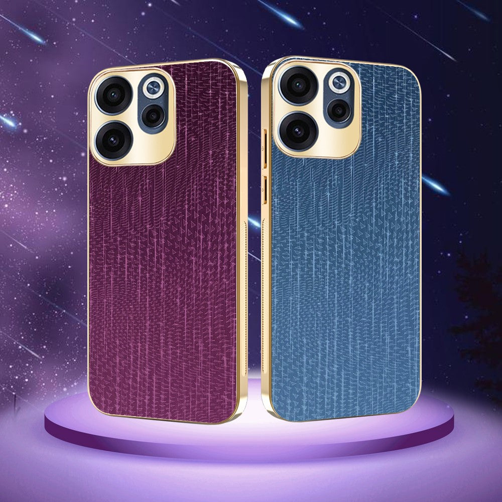 For Oppo Reno15 F 5G Case Electroplating Shooting Star Pattern PU + TPU + PC Phone Back Cover