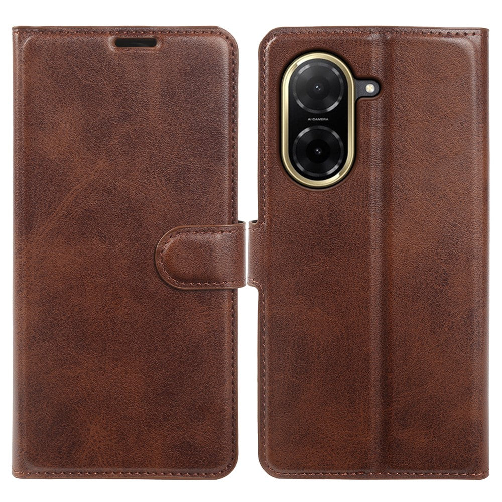 For Xiaomi Redmi A5 NFC (EU) (173.45mm) Case Stand Wallet Calf Texture PU Leather Flip Phone Cover