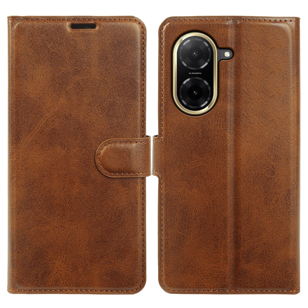 For Xiaomi Redmi A5 NFC (EU) (173.45mm) Case Stand Wallet Calf Texture PU Leather Flip Phone Cover