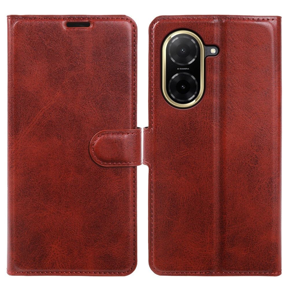 For Xiaomi Redmi A5 NFC (EU) (173.45mm) Case Stand Wallet Calf Texture PU Leather Flip Phone Cover